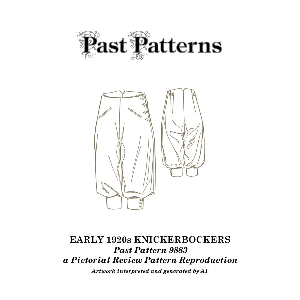 Early 1920s Knickerbockers Sewing Pattern | Past Patterns 9883