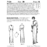 Pattern 7126 Early 1900s Front Closing Dress Sewing Pattern