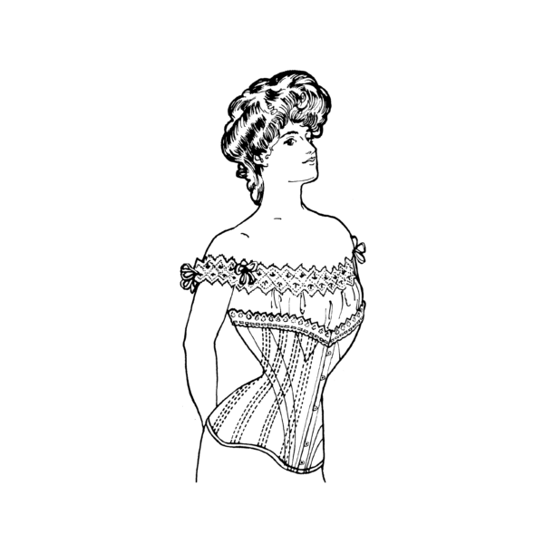 Early 1900s Straight Front Corset Downloads Digital Sewing Pattern