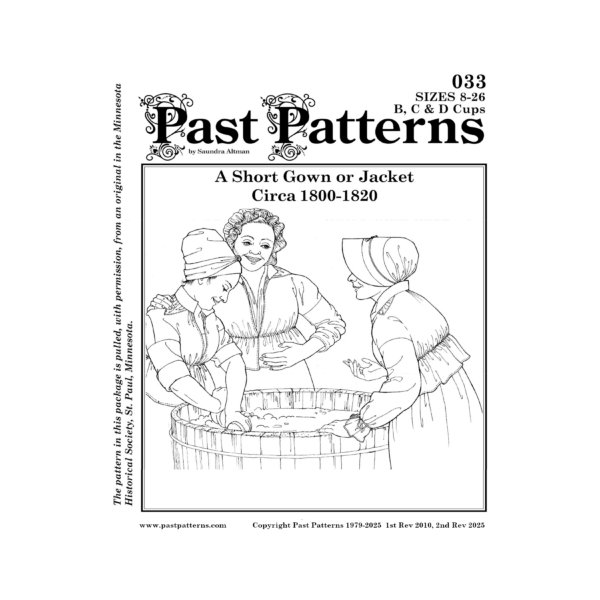Historical Federalist Short Jacket Sewing Pattern | Past Patterns 0033 - Image 3