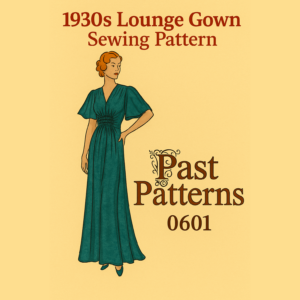 1930s Lounge Gown Downloads pattern cover with smocking options