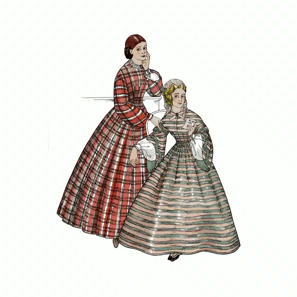 1850s Dart Fitted Bodice Sewing Pattern with Full and Modified Pagoda Sleeves – Past Patterns 0702