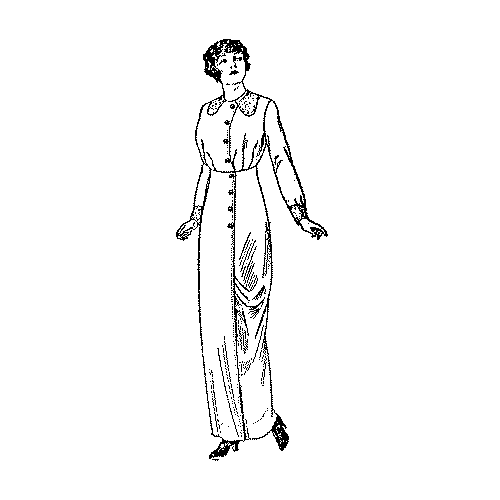 Edwardian Ladies Costume Downloads | Past Patterns 5155 Hobble Dress Pattern