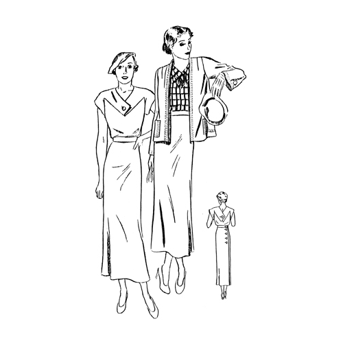 Chanel Inspired Two-piece Dress with Jacket Pattern