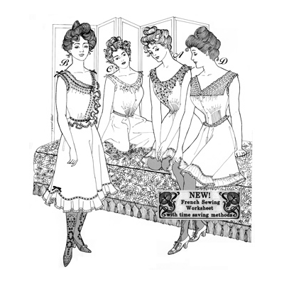 Four Edwardian Corset Covers Pattern
